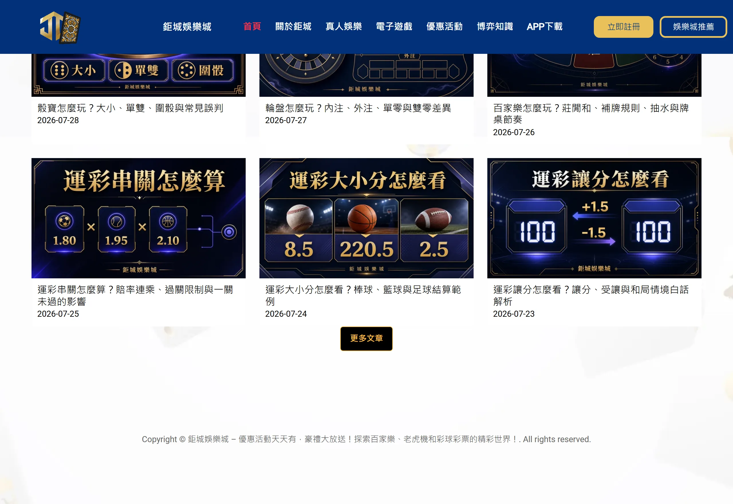 鉅城娛樂城 官網頁尾